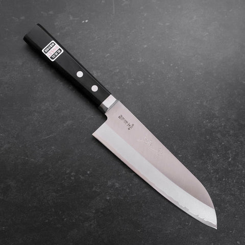 Santoku VG-1 Polished Western Square-Shaped Handle 165mm-[Musashi]-[Japanese-Kitchen-Knives]