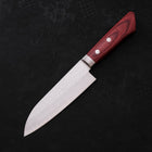 Santoku VG-1 Tsuchime Damascus Western Red Handle 130mm (5.1”)-[Musashi]-[Japanese-Kitchen-Knives]