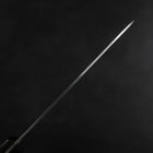 Santoku VG-1 Tsuchime Western Brown Mahogany Handle 130mm (Tsuba Nashi) (5.1”)-[Musashi]-[Japanese-Kitchen-Knives]