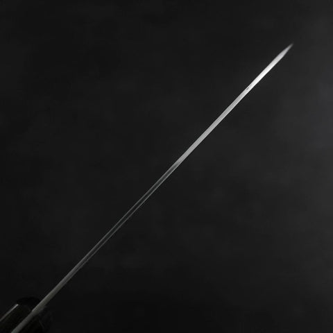 Santoku VG-1 Tsuchime Western Brown Mahogany Handle 130mm (Tsuba Nashi) (5.1”)-[Musashi]-[Japanese-Kitchen-Knives]