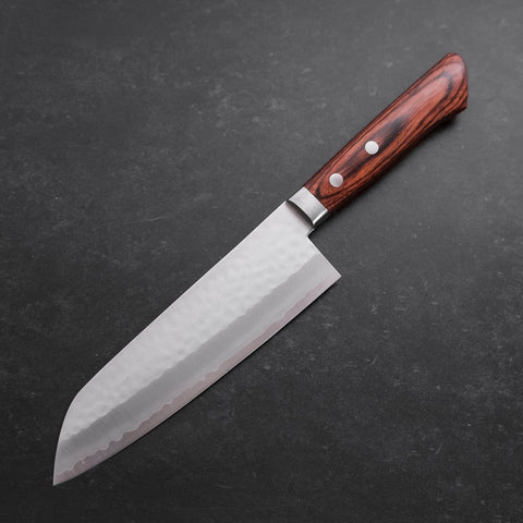 Santoku VG-1 Tsuchime Western Mahogany Handle 165mm-[Musashi]-[Japanese-Kitchen-Knives]