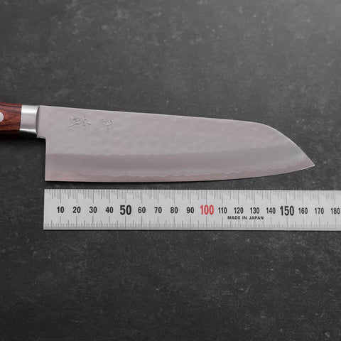 Santoku VG-1 Tsuchime Western Mahogany Handle 165mm-[Musashi]-[Japanese-Kitchen-Knives]