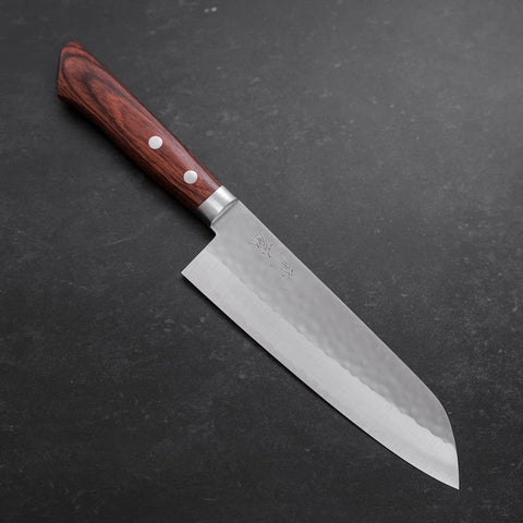Santoku VG-1 Tsuchime Western Mahogany Handle 165mm-[Musashi]-[Japanese-Kitchen-Knives]
