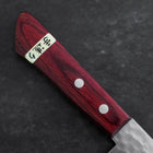 Santoku VG-1 Tsuchime Western Red Mahogany Handle 130mm (Tsuba Nashi)-[Musashi]-[Japanese-Kitchen-Knives]