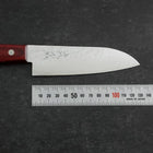 Santoku VG-1 Tsuchime Western Red Mahogany Handle 130mm (Tsuba Nashi)-[Musashi]-[Japanese-Kitchen-Knives]