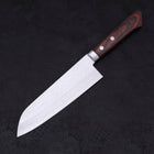 Santoku VG-1 Tsuchime Western Tsuba Mahogany Handle 165mm-[Musashi]-[Japanese-Kitchen-Knives]