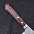 Santoku VG-1 Tsuchime Western Tsuba Mahogany Handle 165mm-[Musashi]-[Japanese-Kitchen-Knives]