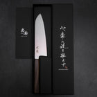 Santoku VG-10 Damascus Ashwood Handle 165mm-[Musashi]-[Japanese-Kitchen-Knives]