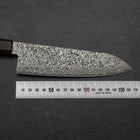Santoku VG-10 Damascus Brown Birch Handle 165mm (6.5”)-[Musashi]-[Japanese-Kitchen-Knives]