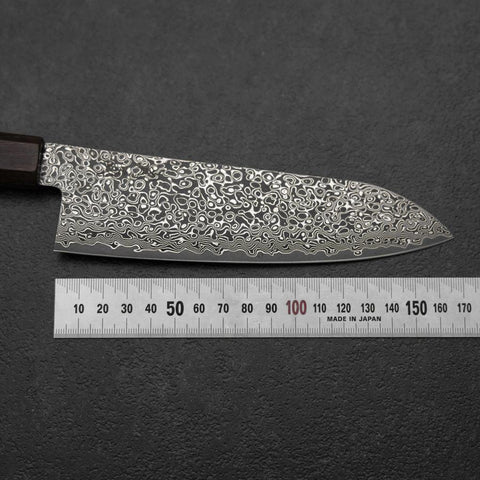 Santoku VG-10 Damascus Brown Birch Handle 165mm (6.5”)-[Musashi]-[Japanese-Kitchen-Knives]