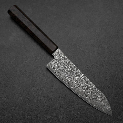 Santoku VG-10 Damascus Brown Birch Handle 165mm (6.5”)-[Musashi]-[Japanese-Kitchen-Knives]