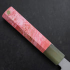 Santoku VG-10 Damascus Buffalo Dark Pink Maple Handle 180mm-[Musashi]-[Japanese-Kitchen-Knives]