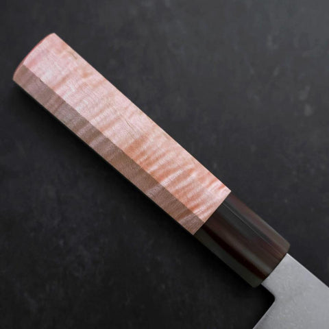 Santoku VG-10 Damascus Buffalo Light Pink Maple Handle 180mm-[Musashi]-[Japanese-Kitchen-Knives]