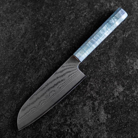 Santoku VG-10 Damascus Coral Shore Handle 165mm-[Musashi]-[Japanese-Kitchen-Knives]