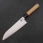 Santoku VG-10 Damascus Double Buffalo Capped Magnolia Handle 180mm-[Musashi]-[Japanese-Kitchen-Knives]