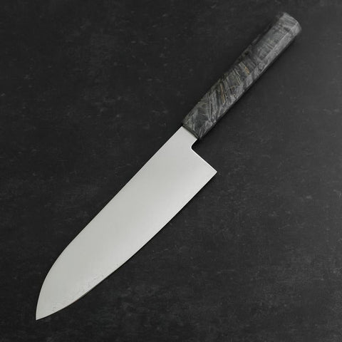Santoku VG-10 Damascus Gray Birch Handle 180mm-[Musashi]-[Japanese-Kitchen-Knives]