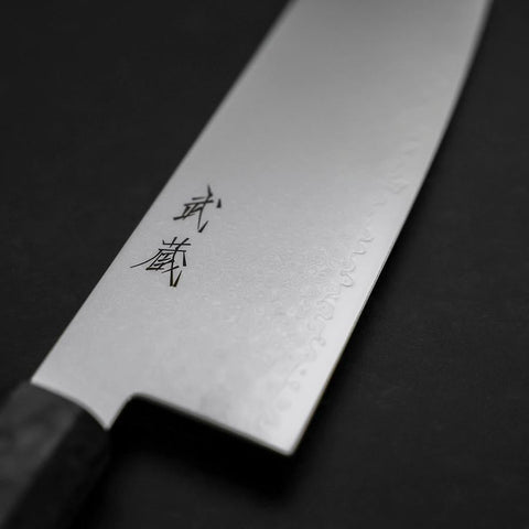Santoku VG-10 Damascus Gray Birch Handle 180mm-[Musashi]-[Japanese-Kitchen-Knives]