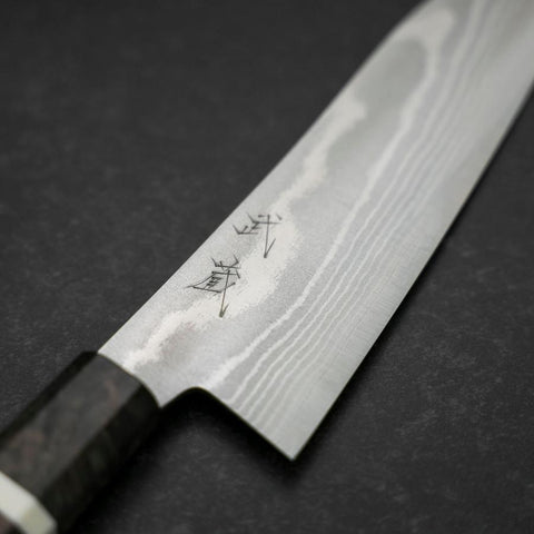 Santoku VG-10 Damascus Maple Handle 180mm-[Musashi]-[Japanese-Kitchen-Knives]