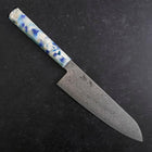 Santoku VG-10 Damascus Ocean Blue-White Mix Handle 165mm (6.5”)-[Musashi]-[Japanese-Kitchen-Knives]