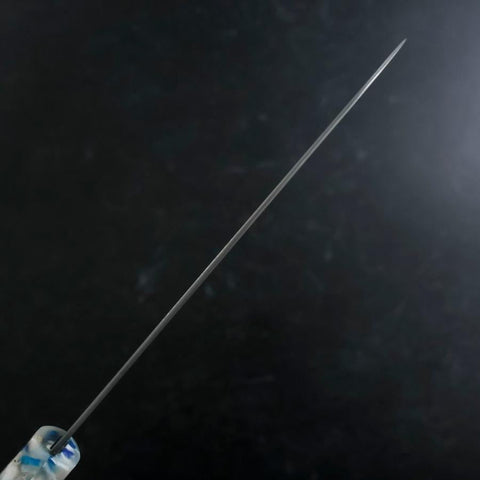 Santoku VG-10 Damascus Ocean Blue-White Mix Handle 165mm-[Musashi]-[Japanese-Kitchen-Knives]