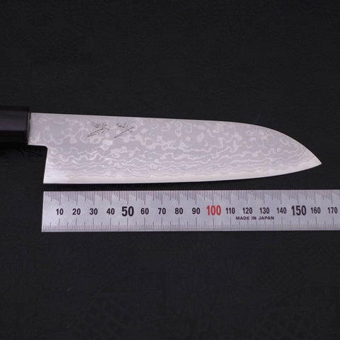Santoku VG-10 Damascus Walnut Handle 165mm-[Musashi]-[Japanese-Kitchen-Knives]