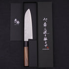 Santoku VG-10 Damascus Walnut Handle 165mm-[Musashi]-[Japanese-Kitchen-Knives]