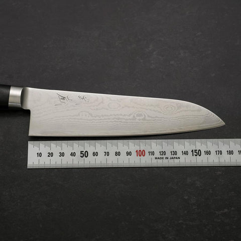 Santoku VG-10 Damascus Western Black Cherry Handle 175mm-[Musashi]-[Japanese-Kitchen-Knives]