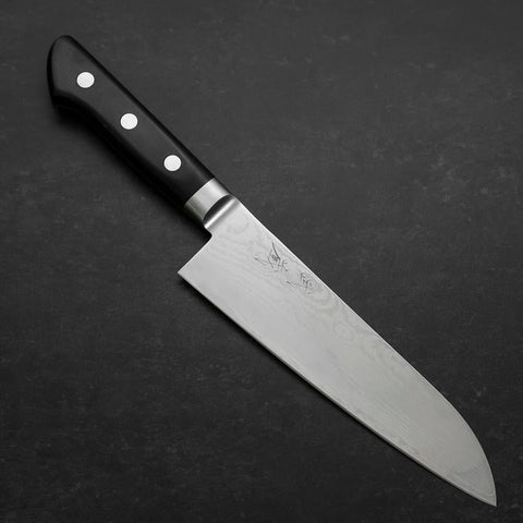 Santoku VG-10 Damascus Western Black Cherry Handle 175mm-[Musashi]-[Japanese-Kitchen-Knives]