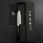 Santoku VG-10 Damascus Western Black Handle 135mm-[Musashi]-[Japanese-Kitchen-Knives]