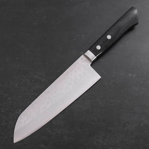 Santoku VG-10 Damascus Western Black Handle 170mm (6.7”)-[Musashi]-[Japanese-Kitchen-Knives]