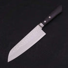 Santoku VG-10 Damascus Western Black Handle 170mm-[Musashi]-[Japanese-Kitchen-Knives]