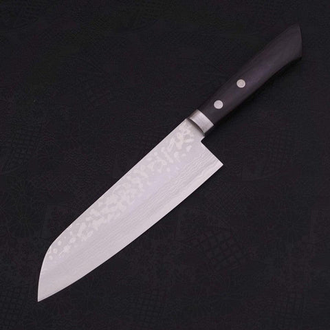 Santoku VG-10 Damascus Western Black Handle 170mm-[Musashi]-[Japanese-Kitchen-Knives]