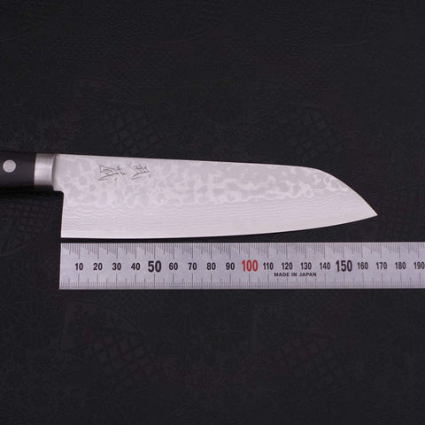 Santoku VG-10 Damascus Western Black Handle 170mm-[Musashi]-[Japanese-Kitchen-Knives]