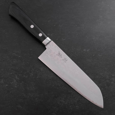 Santoku VG-10 Damascus Western Black Handle 170mm-[Musashi]-[Japanese-Kitchen-Knives]