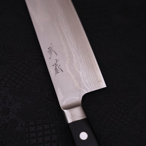 Santoku VG-10 Damascus Western Black Handle Seki 170mm-[Musashi]-[Japanese-Kitchen-Knives]