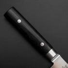 Santoku VG-10 Damascus Western Black Round Handle 135mm (5.3”)-[Musashi]-[Japanese-Kitchen-Knives]