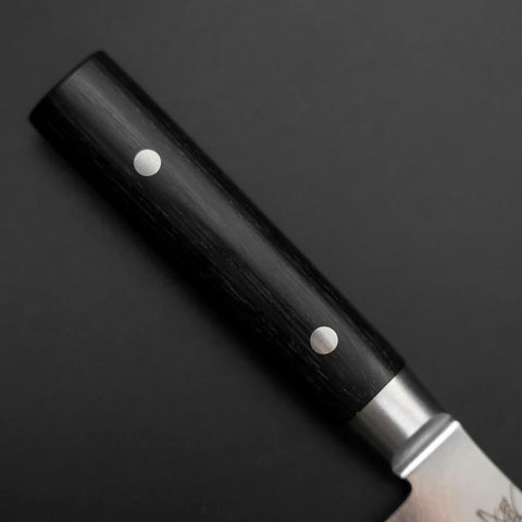 Santoku VG-10 Damascus Western Black Round Handle 135mm-[Musashi]-[Japanese-Kitchen-Knives]