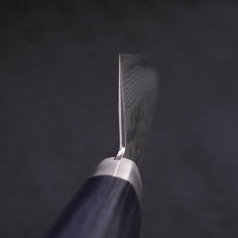 Santoku VG-10 Damascus Western Dark Blue Handle 170mm-[Musashi]-[Japanese-Kitchen-Knives]