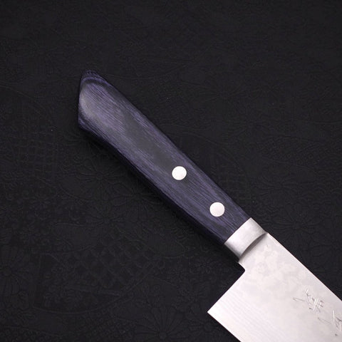 Santoku VG-10 Damascus Western Dark Blue Handle 170mm-[Musashi]-[Japanese-Kitchen-Knives]
