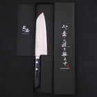 Santoku VG-10 Damascus Western Dark Blue Handle 170mm-[Musashi]-[Japanese-Kitchen-Knives]