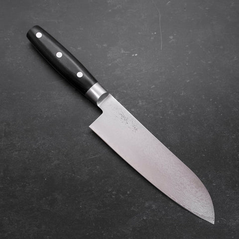 Santoku VG-10 Damascus Western Round Handle 180mm-[Musashi]-[Japanese-Kitchen-Knives]