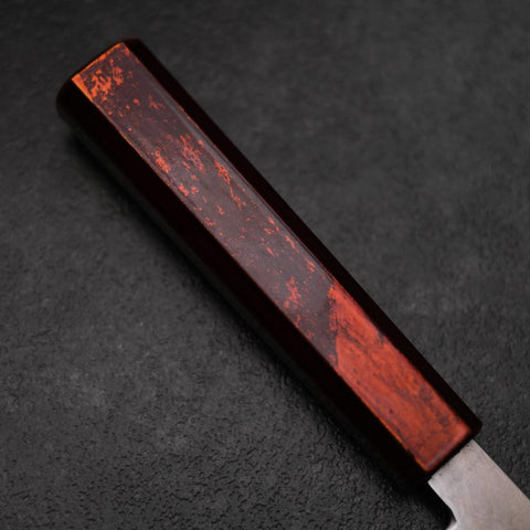 Santoku VG-10 Damascus Yamanaka Black Urushi Handle 165mm (6.5”)-[Musashi]-[Japanese-Kitchen-Knives]