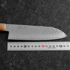 Santoku VG-10 Mirror Tsuchime Damascus Buffalo Dark Pink Maple Handle 170mm-[Musashi]-[Japanese-Kitchen-Knives]