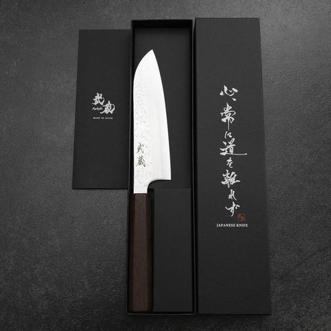 Santoku VG-10 Nashiji Wenge Handle 165mm-[Musashi]-[Japanese-Kitchen-Knives]