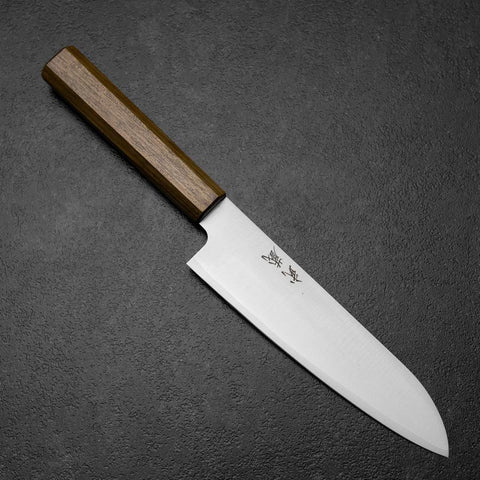 Santoku VG-10 Polished Ovangkol Handle 180mm (7”)-[Musashi]-[Japanese-Kitchen-Knives]