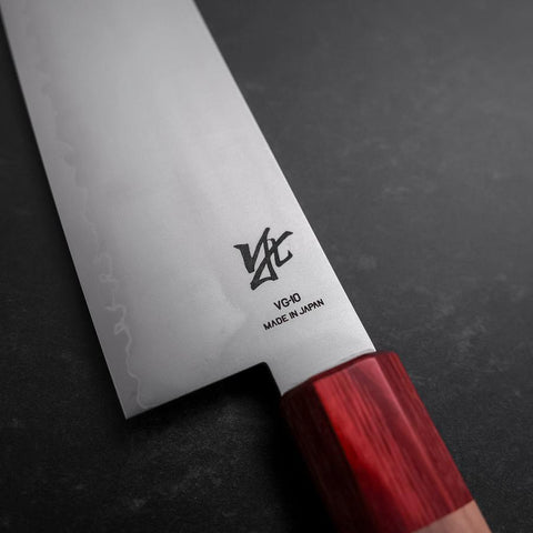 Santoku VG-10 Polished Red Walnut Handle 180mm-[Musashi]-[Japanese-Kitchen-Knives]