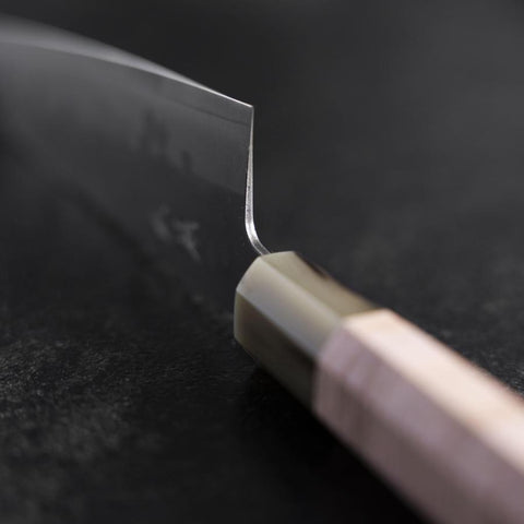 Santoku VG-10 Polished Sakura Buffalo Light Pink Maple Handle 175mm-[Musashi]-[Japanese-Kitchen-Knives]