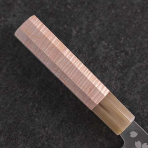 Santoku VG-10 Polished Sakura Buffalo Light Pink Maple Handle 175mm-[Musashi]-[Japanese-Kitchen-Knives]