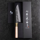 Santoku VG-10 Polished Sakura Buffalo Light Pink Maple Handle 175mm-[Musashi]-[Japanese-Kitchen-Knives]