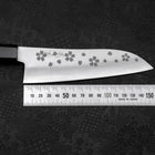 Santoku VG-10 Polished Sakura Ebony Handle 150mm-[Musashi]-[Japanese-Kitchen-Knives]